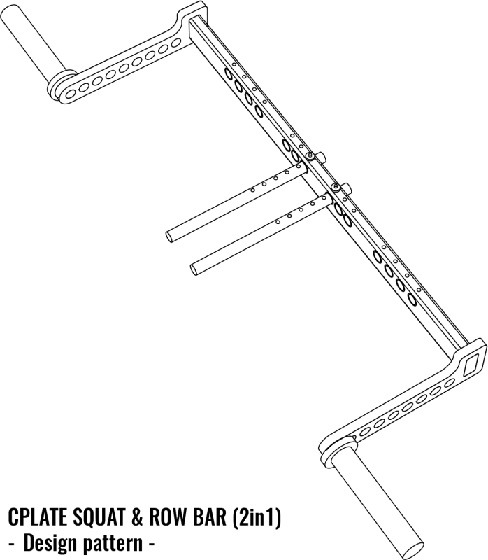 CPLATE SQUAT/ROW-BAR - Design registered